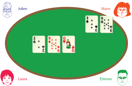 partie poker illustée